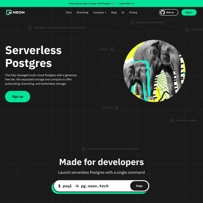 Neon — Serverless, Fault-Tolerant, Branchable Postgres