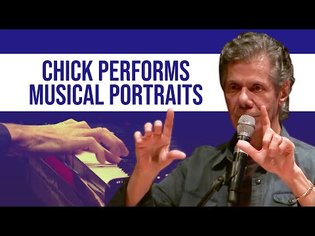 Chick makes a spontaneous composition for two audience members