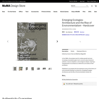 Emerging Ecologies: Architecture and the Rise of Environmentalism - Hardcover