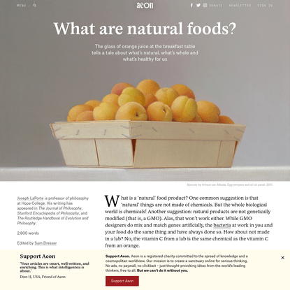 What are natural foods? | Aeon