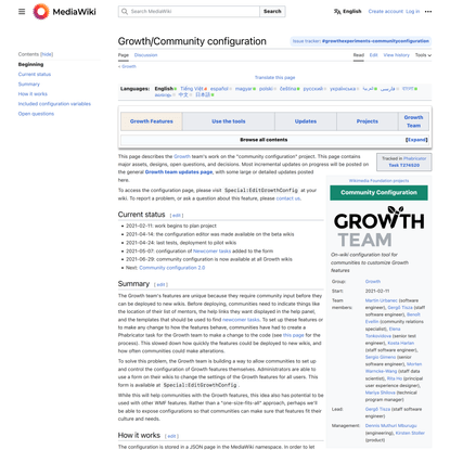 Community Configuration (MediaWiki)