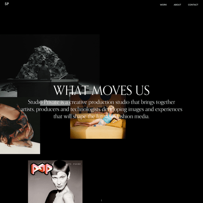 Studio Private | Bridging the worlds of fashion, art and technology | Stills | Film | CGI Photo | 3D Motion | Digital Art