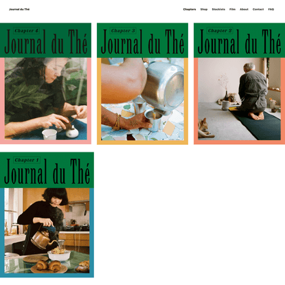 Chapters - Journal du Thé  – Contemporary Tea Culture
