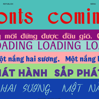 Republish — A Vietnamese Typography Project