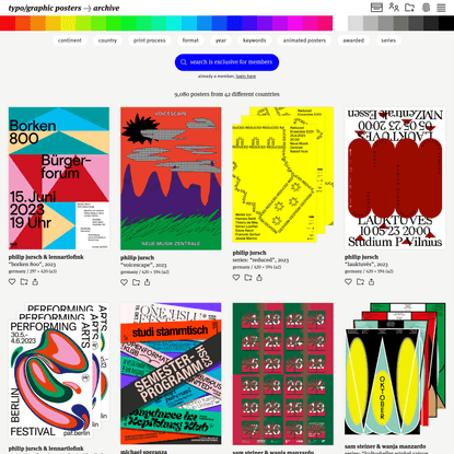 The Archive - typo/graphic posters