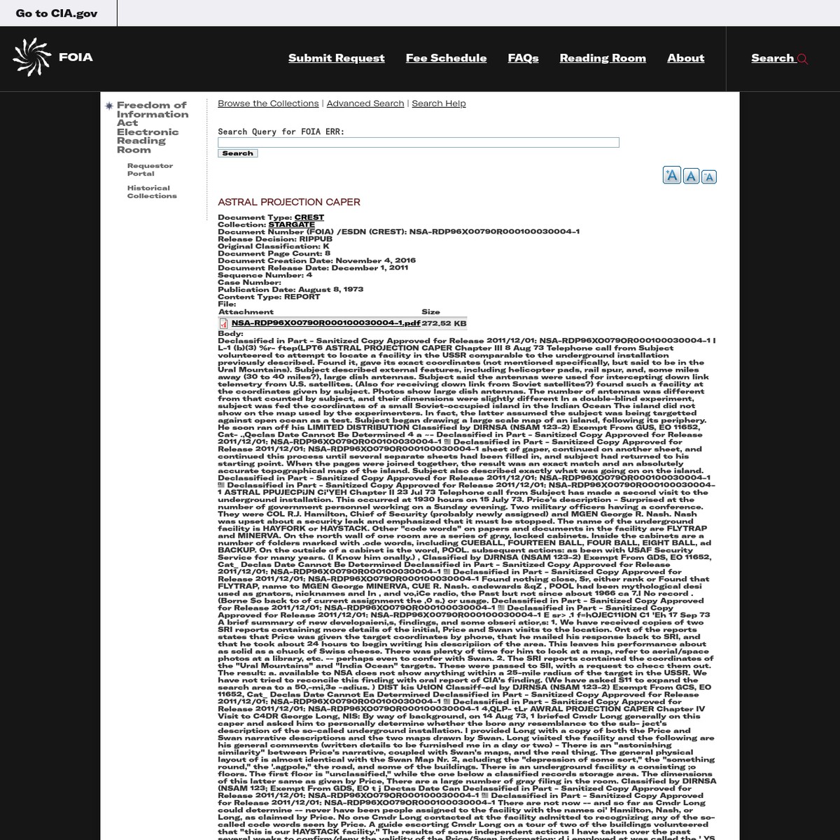 ASTRAL PROJECTION CAPER CIA FOIA (foia.cia.gov) — Are.na