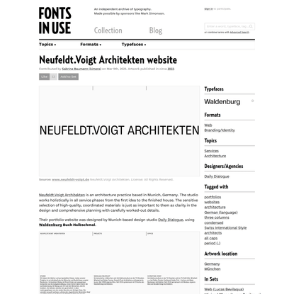 Neufeldt.Voigt Architekten website