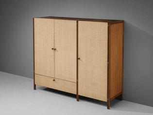 Christophe Gevers for De Coene Wardrobe in Teak and Cane