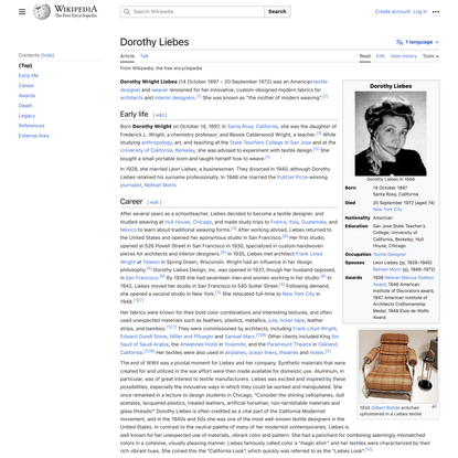 Dorothy Liebes - Wikipedia