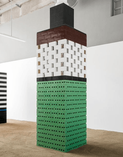 Brick sculptures by Nathalie Du Pasquier for Mutina