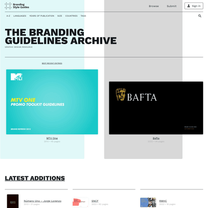 The branding style guidelines documents archive