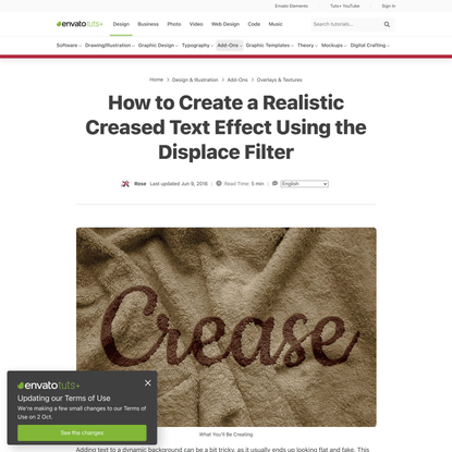 How to Create a Realistic Creased Text Effect Using the Displace Filter | Envato Tuts+