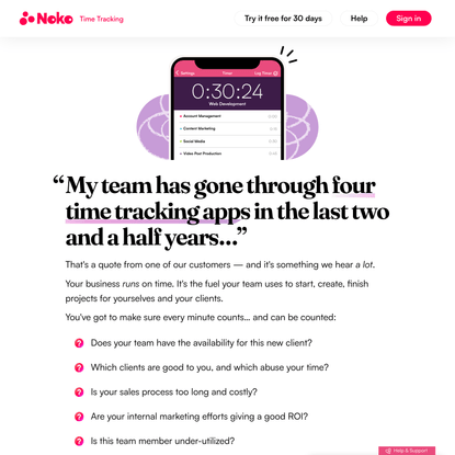 Noko: Friendly Online Time Tracking Software