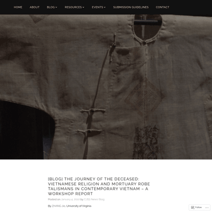 [Blog] The Journey of the Deceased: Vietnamese Religion and Mortuary Robe Talismans in Contemporary Vietnam – A Workshop Report