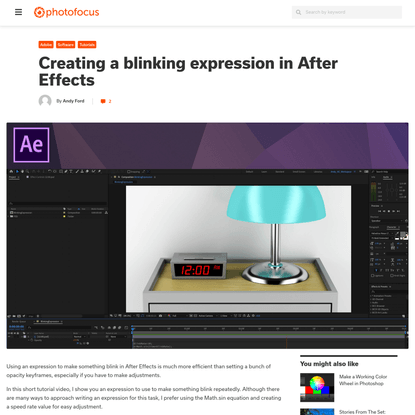 Creating a blinking expression in After Effects