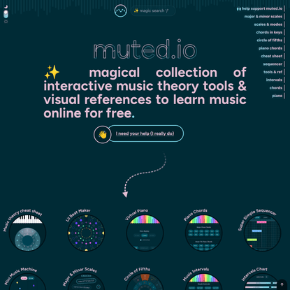 Magical Music Theory Tools to Learn Music Online for Free | muted.io