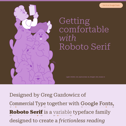 Getting comfortable with Roboto Serif