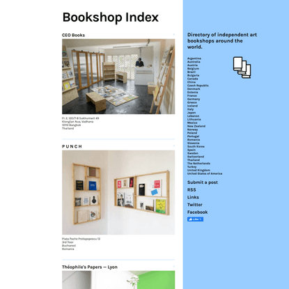 Bookshop Index