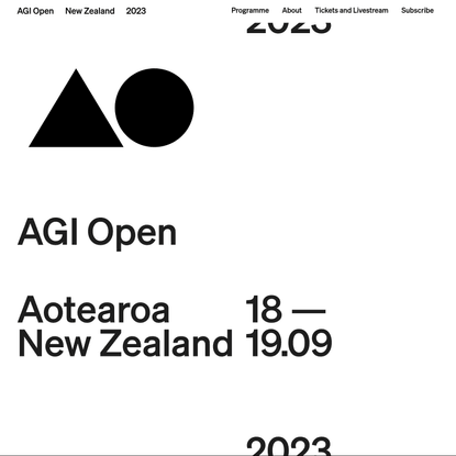 AGI Open Aotearoa New Zealand 2023 - AGI Open
