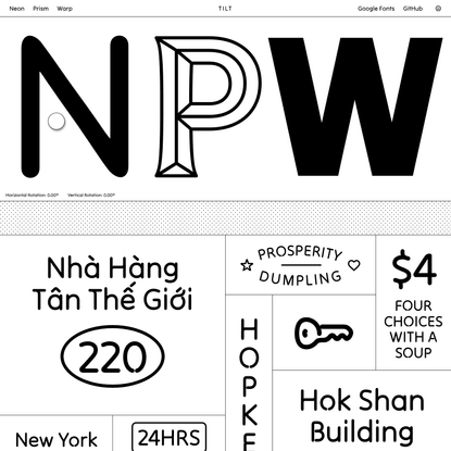 TILT: Neon, Prism, Warp