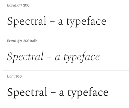 Spectral - Google Fonts