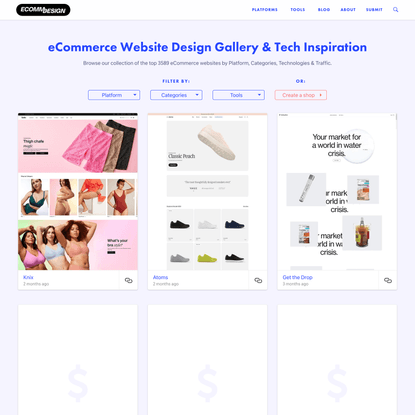 Ecomm.Design - Ecommerce Website Design Gallery and Tech Inspiration