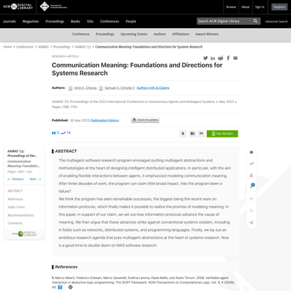 Communication Meaning: Foundations and Directions for Systems Research | Proceedings of the 2023 International Conference on...