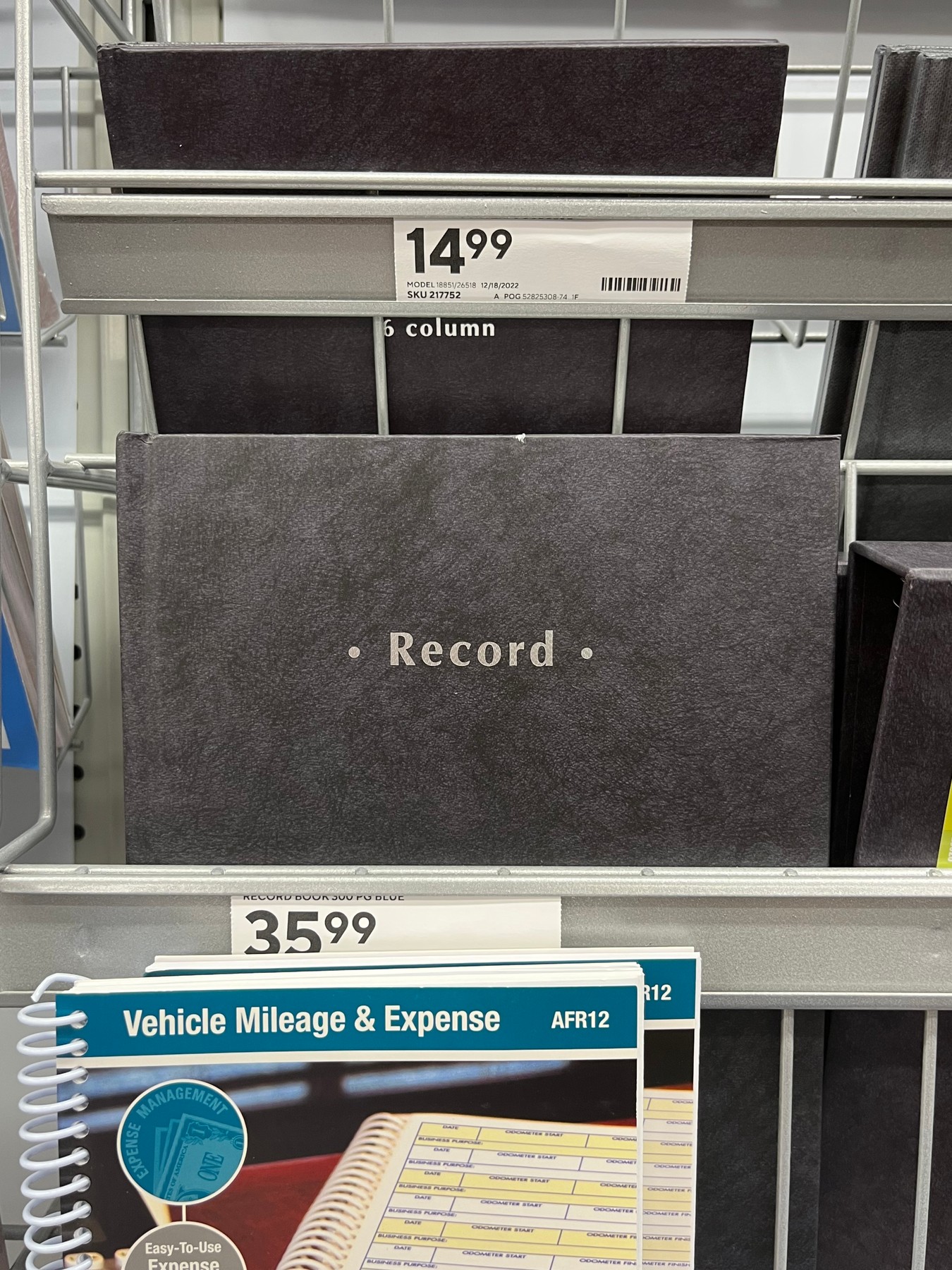“Record,” Staples