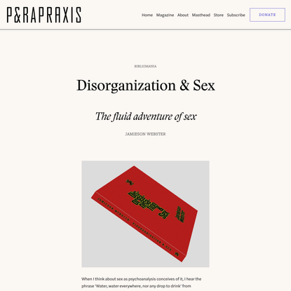 Disorganization & Sex — Parapraxis