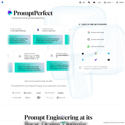 PromptPerfect - Elevate Your Prompts to Perfection. Prompt Engineering, Optimizing, Debugging and Hosting.