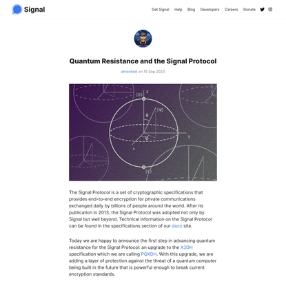 Quantum Resistance and the Signal Protocol
