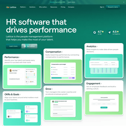People Management Platform | Performance and Engagement Software | Lattice