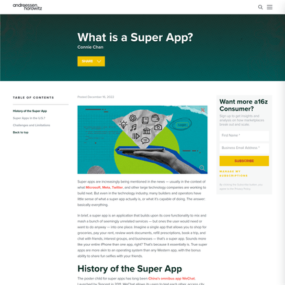 What is a Super App? | Andreessen Horowitz