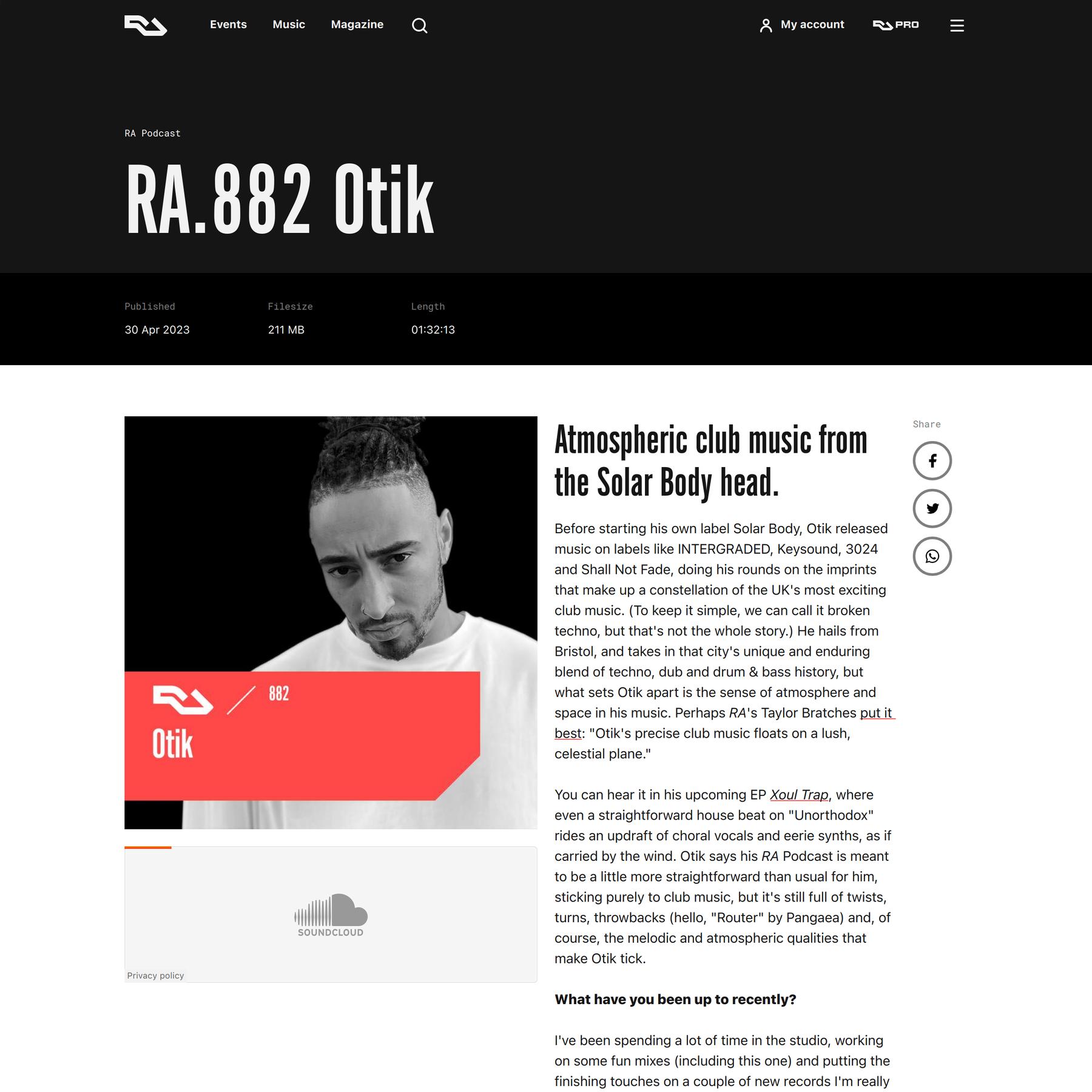 RA.882 Otik ⟋ RA Podcast