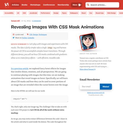 Revealing Images With CSS Mask Animations — Smashing Magazine