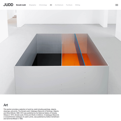 Art | Judd Foundation