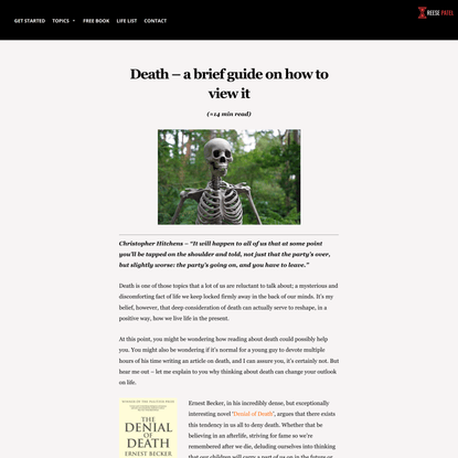 Death – a brief guide on how to view it - Reese Patel