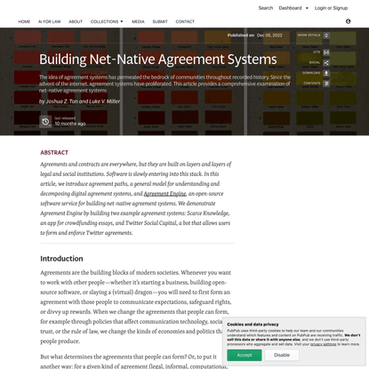 Building Net-Native Agreement Systems