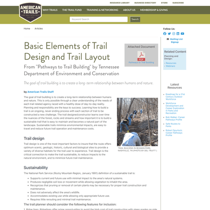 Basic Elements of Trail Design and Trail Layout - American Trails