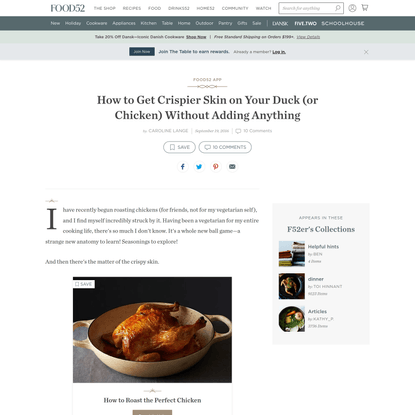 How to Get Crispier Skin on Your Duck (or Chicken) Without Adding Anything
