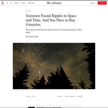 Scientists Found Ripples in Space and Time. And You Have to Buy Groceries.