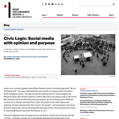 Civic Logic: Social media with opinion and purpose