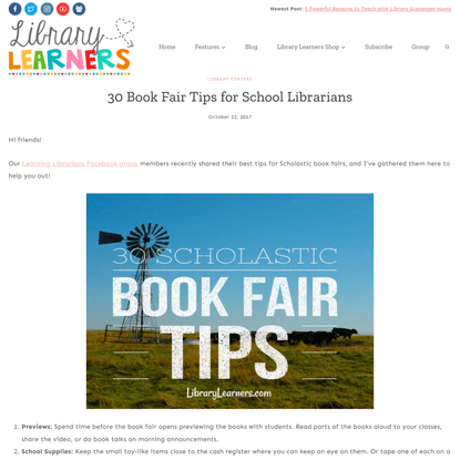 30 Book Fair Tips for School Librarians - Library Learners