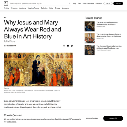 Why Jesus and Mary Always Wear Red and Blue in Art History | Artsy