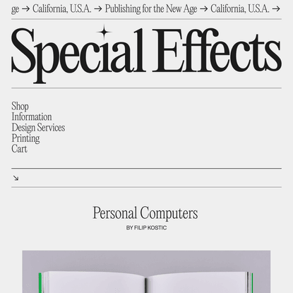 Personal Computers — Special Effects