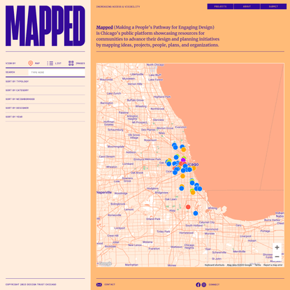 Mapped is a digital library documenting Chicago projects — built, envisioned, or planned