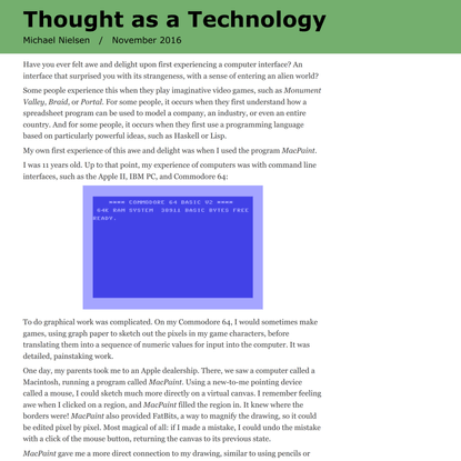 Thought as a Technology