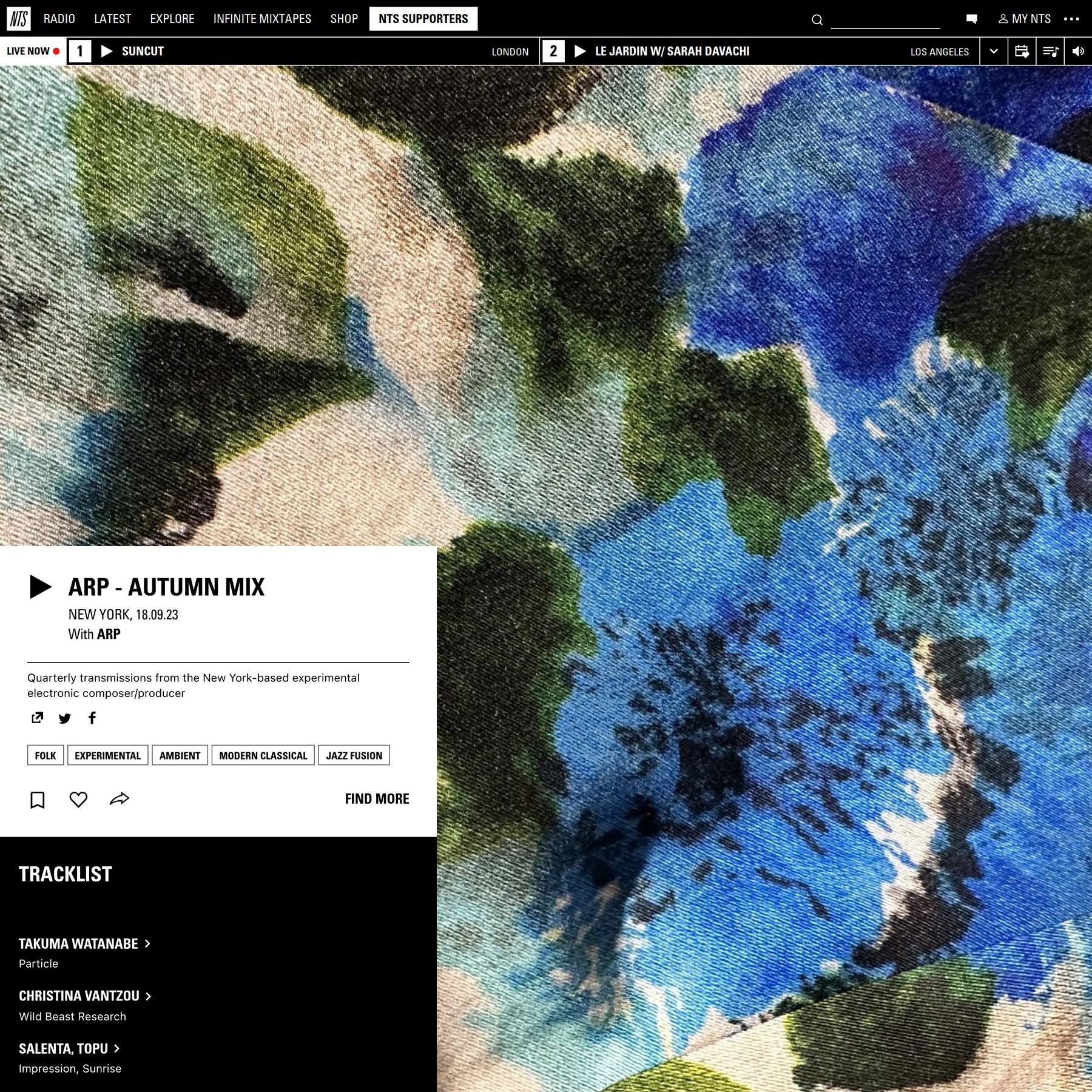 Arp - Autumn mix 18th September 2023