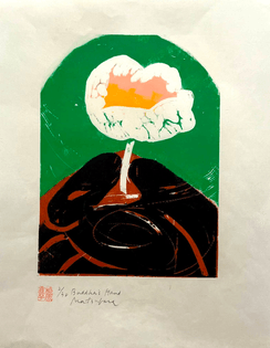 Naoko Matsubara, Buddha's Hand, 1994, Woodcut print