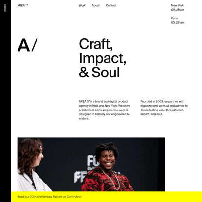 AREA 17 — A brand and digital product agency